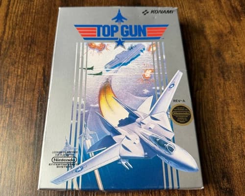 original Top Gun complete in box nintendo nes game