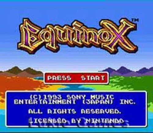 Equinox - Fun SNES Super Nintendo Rpg Game