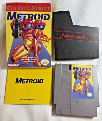 Metroid (Nintendo NES, 1987) Yellow Label Classic Series CIB Complete