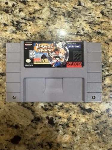 Near mint, authentic, working, Natsume Harvest Moon Super Nintendo SNES 1997