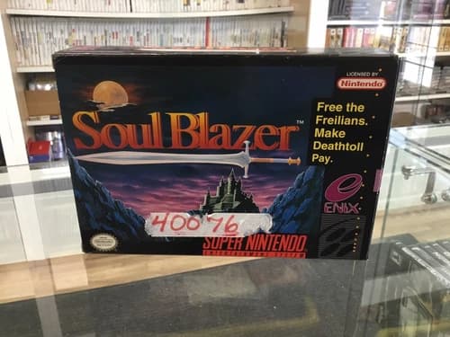 Soul Blazer Super Nintendo Entertainment System, 1992 CIB Complete Tested Works