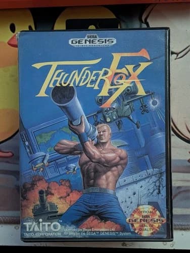 Thunder Fox Sega Genesis Complete In Box CIB Tested & Works