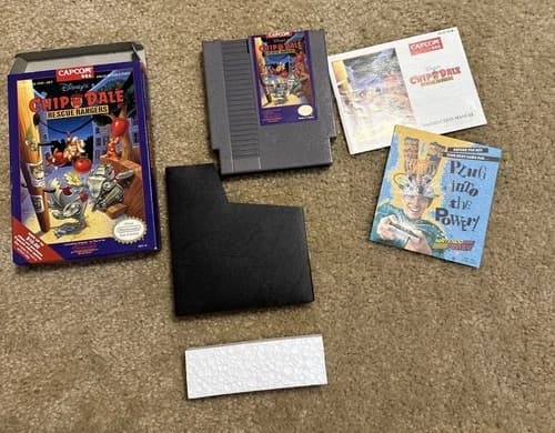Rare Vtg Capcom Disney's Chip 'N Dale: Rescue Rangers (Nintendo NES, 1990) CIB