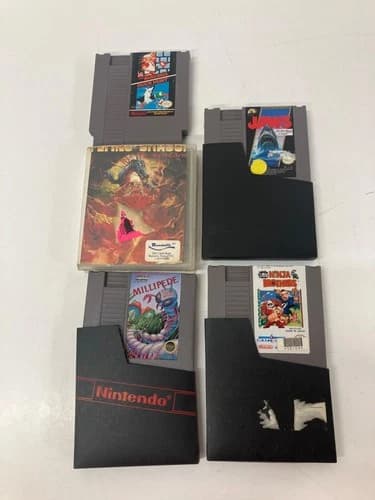 5 Nintendo NES Games: Millipede, Jaws, Little Ninja Brothers, Mario/Duck Hunt...