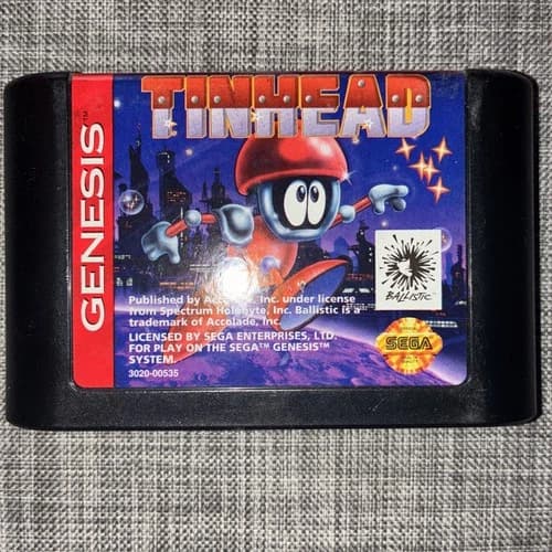 Tinhead (Sega Genesis) Authentic Cart Only Working