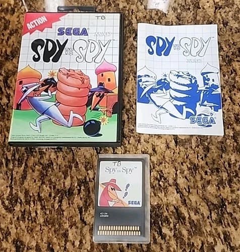 SPY VS SPY - Sega Master System Video Game Card COMPLETE in Original Case (CIB)!