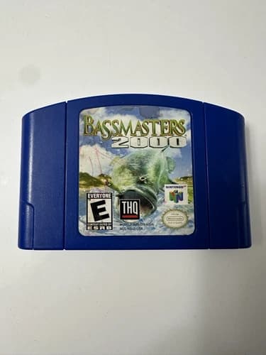 N64 Bassmasters 2000 (Nintendo 64, 1999) Blue Cartridge Only Tested Authentic