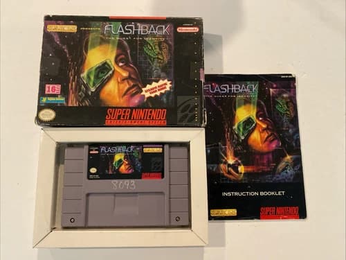 Flashback: The Quest For Identity (Super Nintendo SNES, 1993) TESTED WORKING