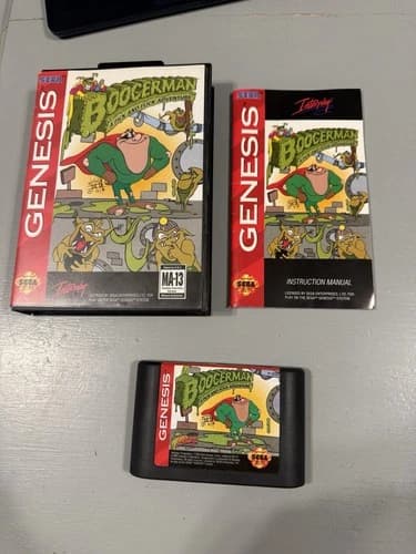 Boogerman: A Pick and Flick Adventure (Sega Genesis, 1994) Complete CIB
