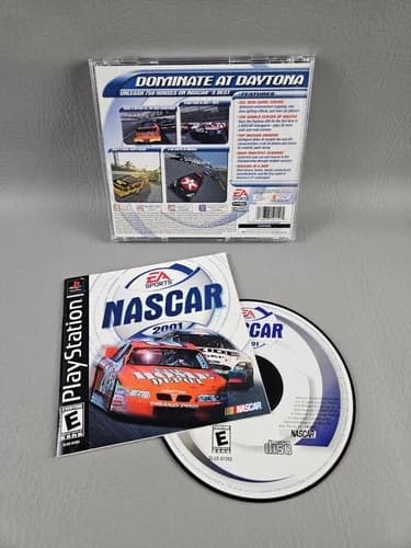 NASCAR 2001 PlayStation Video Game EA Sports Racing CIB PS1