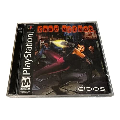 Fear Effect (Sony PlayStation 1, 1999) PS1 4 Disc Set No Back Cover Art