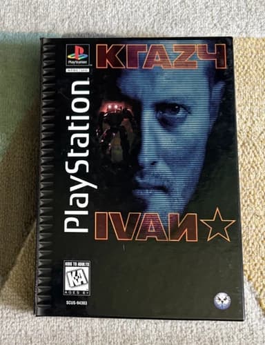 Krazy Ivan PlayStation PS1 Longbox Complete CIB Game Case Manual Foam Tested