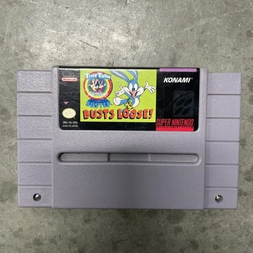 Authentic Tiny Toon Adventures Buster Busts Loose SNES Cart Great Condish 🔥