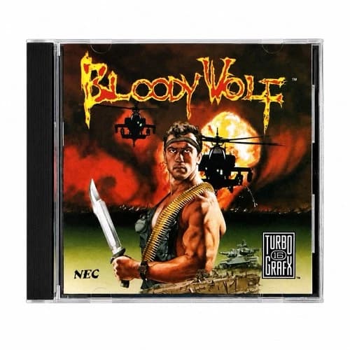 Bloody Wolf TurboGrafx-16 HuCard Complete In Box CIB NEC TG16
