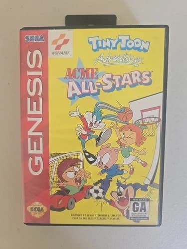 Tiny Toon Adventures ACME All-Stars (Sega Genesis) Authentic Good Condition