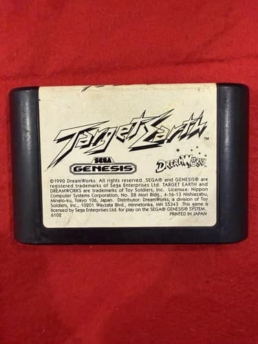 Target Earth (Sega Genesis, 1990) *Cart Only* Authentic Tested Working