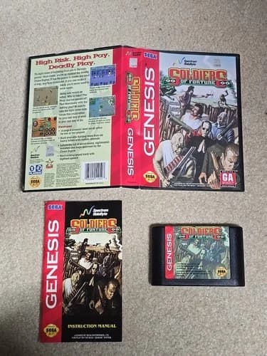 Soldiers of Fortune (Sega Genesis, 1993) CIB COMPLETE