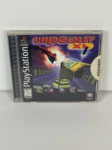 Wipeout XL Sony PlayStation 1 PS1 Black Label Complete In Box With Manual 1996