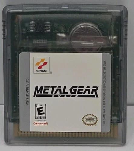 Metal Gear Solid Nintendo Game Boy Color GBC Authentic Cartridge Only TESTED
