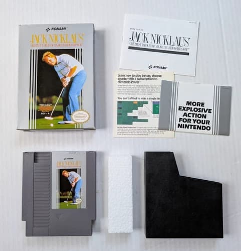 Jack Nicklaus Greatest 18 Holes of Major Championship Golf NES Complete Nintendo