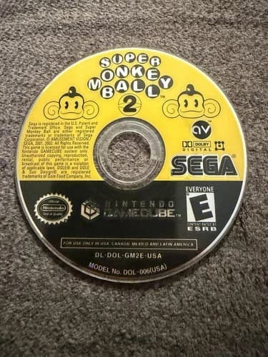 Super Monkey Ball 2 (Nintendo GameCube, 2002) DISC ONLY!!