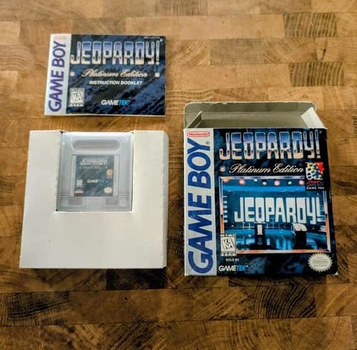 Jeopardy! Platinum Edition Nintendo Game Boy GameTek Trivia NTSC CIB
