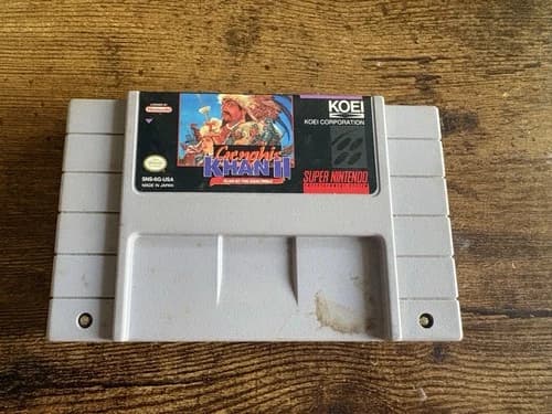 Genghis Khan II Clan of the Gray Wolf (Super Nintendo, SNES) Boot Tested