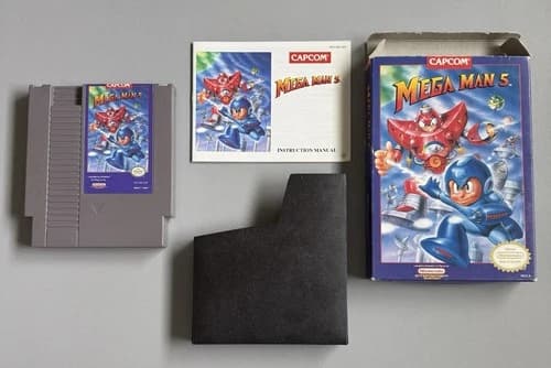 Mega Man 5 (Nintendo NES, 1992) Complete CIB Authentic