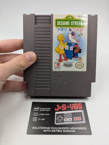 Sesame Street ABC 123 Nintendo NES Cartridge Only Authentic