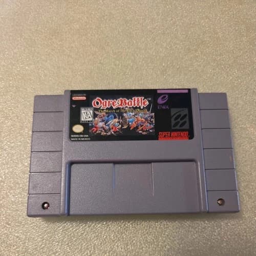 Ogre Battle: The March of the Black Queen SNES Authentic Tested & Works