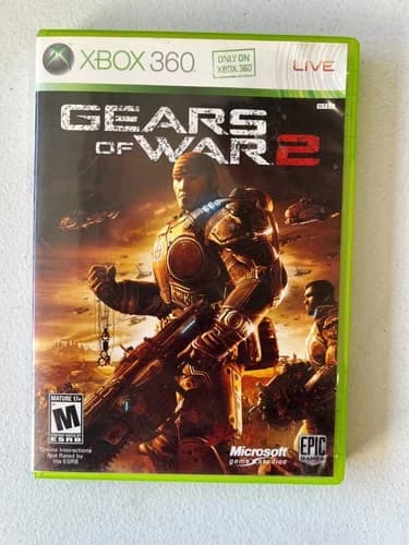 GEARS OF WAR 2 CIB WITH ALL INSERTS UNUSED CODES FOR FLASHBACK MAP. PRISTINE