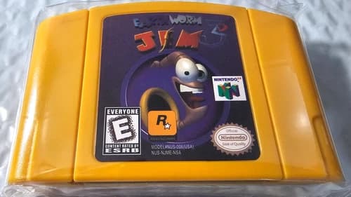 Earthworm Jim 3D (Nintendo 64, 1999) N64 Rockstar Game Cartridge