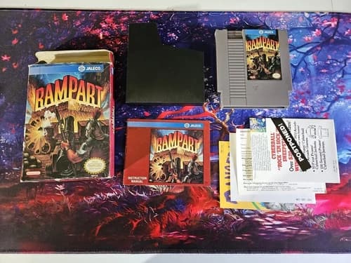Rampart - Authentic Nintendo NES Game - Tested & Works - CIB w/ Inserts