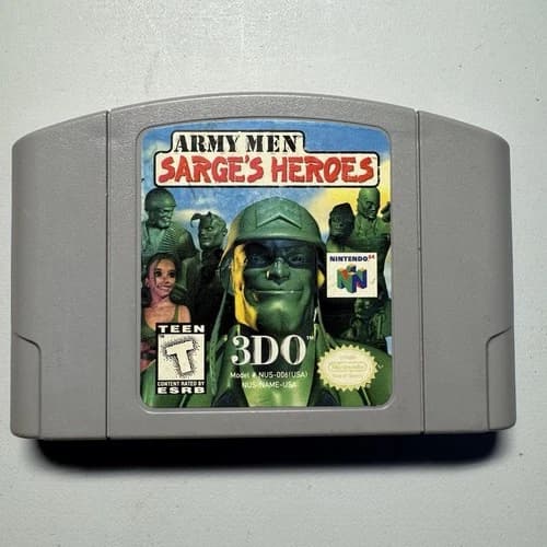 Army Men: Sarge's Heroes Nintendo 64 N64 Authentic Game Cart Only Tested Vintage