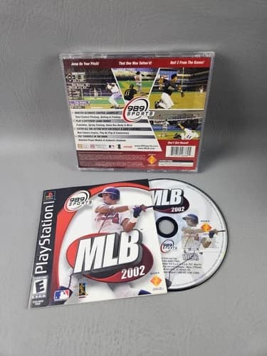 MLB 2002 PlayStation Video Game 989 Sports Baseball Multiplayer PS1 Cib