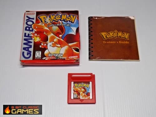 NEW BATTERY! Pokemon Red - COMPLETE BOX - NINTENDO Gameboy - 328a