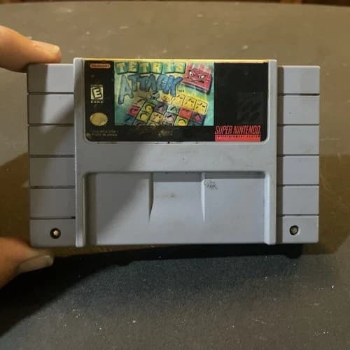 Tetris Attack Game Cartridge Super Nintendo SNES