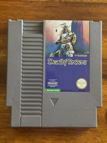 Deadly Towers Nintendo NES Cleaned/Tested