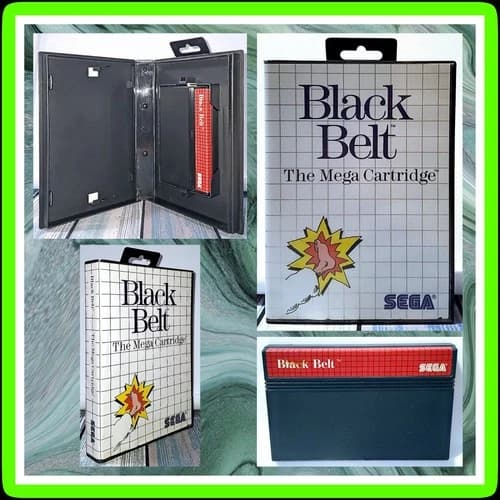 💥🦶🏻💥 VINTAGE Black Belt: The Mega Cartridge Sega Master System 1986 ✅ TESTED