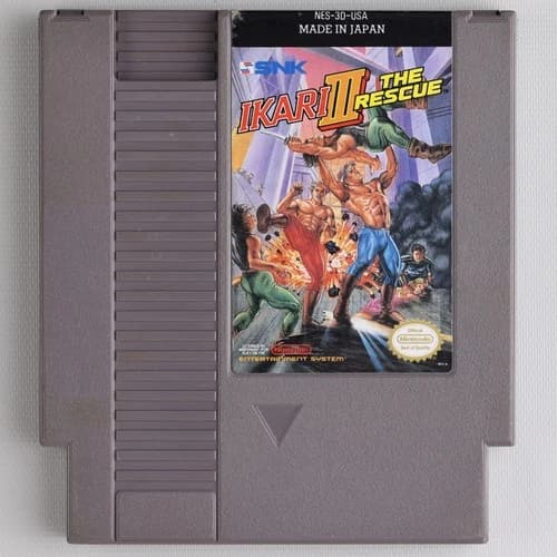 Ikari Warriors III 3: The Rescue NES Nintendo Game - Authentic/Cleaned/Tested