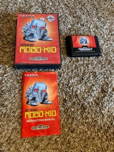 Atomic Robo-Kid (Sega Genesis, 1990) - CIB with manual