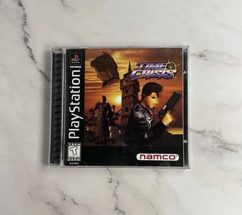 Time Crisis (Sony PlayStation 1, 1995) complete CIB w/Registration card - Tested