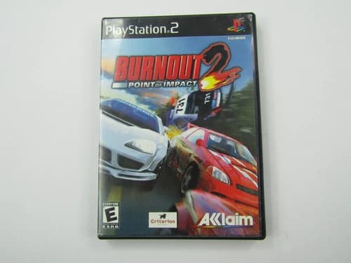 Burnout 2 Point of Impact PS 2 Video Game Acclaim Criterion Game CIB Manual Disc