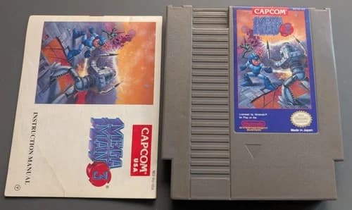 Mega Man 3 III (Nintendo NES, 1990) Authentic Tested Working