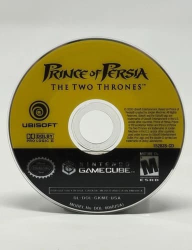 Prince of Persia The Two Thrones Nintendo GameCube Authentic Pristine Disc Only