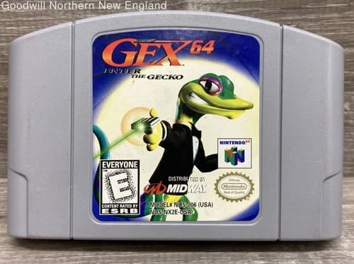 Gex 64 Enter the Gecko N64 Video Game Authentic Cartridge Only Tested Works