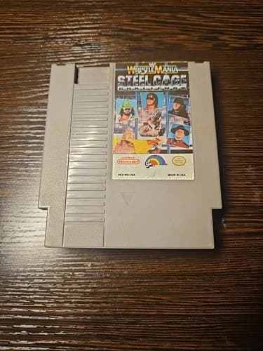 Wrestle Mania Steel Cage Challenge (Nintendo, NES, 1992) cleaned - tested.