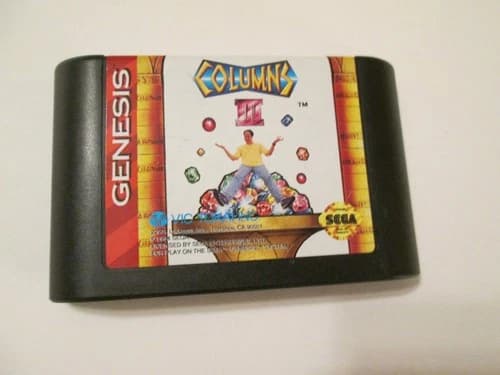 SEGA GENESIS COLUMNS III 3 Game Cartridge only Cleaned and tested