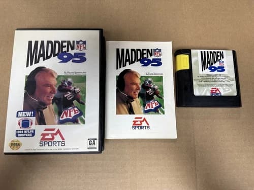 Madden NFL 95 Sega Genesis Complete In Box CIB Great Shape
