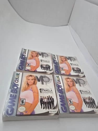 4 NEW VIP GAME W/CREASED BOXES FOR NINTENDO GAMEBOY COLOR WITH PAMELA ANDERSON